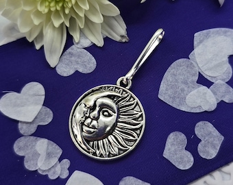 Sun & Moon Charm for Handfasting Cords - Pagan Wedding Keepsakes or Phone Charms