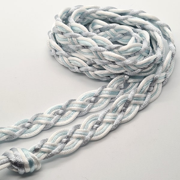 Handfasting Cord - Winter Alternative 8 Strand Braided Satin - Wedding/Bridal - Ribbon Ceremony