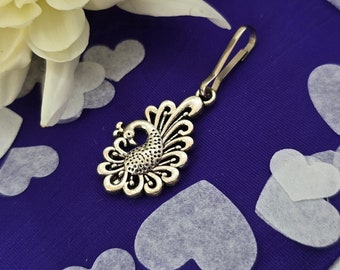 Peacock Charm for Handfasting Cords - Pagan Wedding Keepsakes or Phone Charms