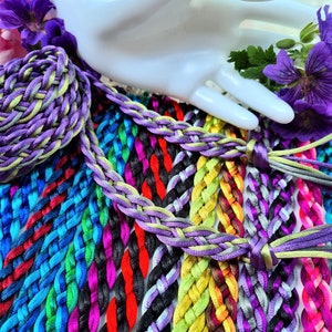 Bespoke Handfasting Cord - 8 Strand Braided Satin in your choice of colour - Wedding/Bridal