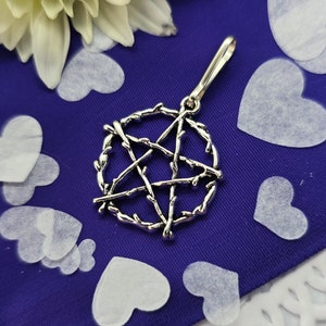 Woodland Pentacle Charm for Handfasting Cords Pagan Wedding Keepsakes or Phone Charms image 1