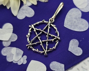 Woodland Pentacle Charm for Handfasting Cords - Pagan Wedding Keepsakes or Phone Charms