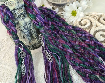 Dark Heather Handfasting Cord - Threads of Fate - OOAK Wedding Accessory for Alternative/Pagan/Wiccan Ceremonies