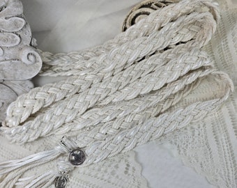 12 Strang Natürliche Baumwolle & Satin Hochzeit Handfasting Cord mit oder ohne Charms