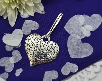 Heart Charm for Handfasting Cords - Pagan Wedding Keepsakes or Phone Charms