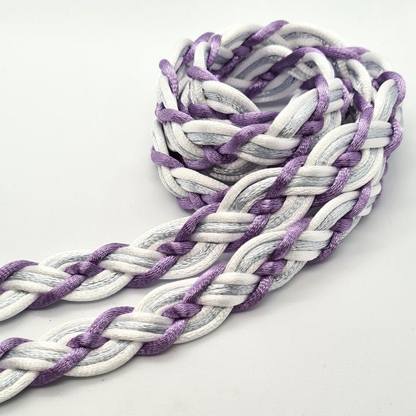 Handfasting Cord - Alternative 8 Strand Braided Satin - Wedding/Bridal - Ribbon Ceremony