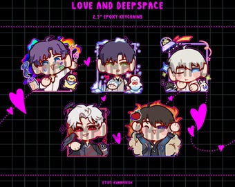 Love and Deepspace Epoxy Charms