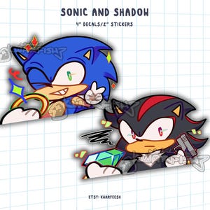 Decalcomanie/adesivi di Sonic e Shadow