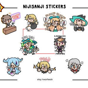 LAST RUN Verschieden Nijisanji Stickers 2.0