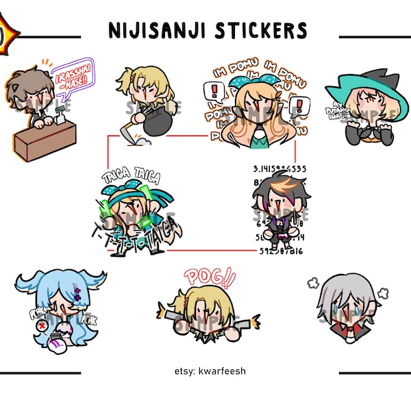 LAST RUN Divers Stickers Nijisanji 2.0