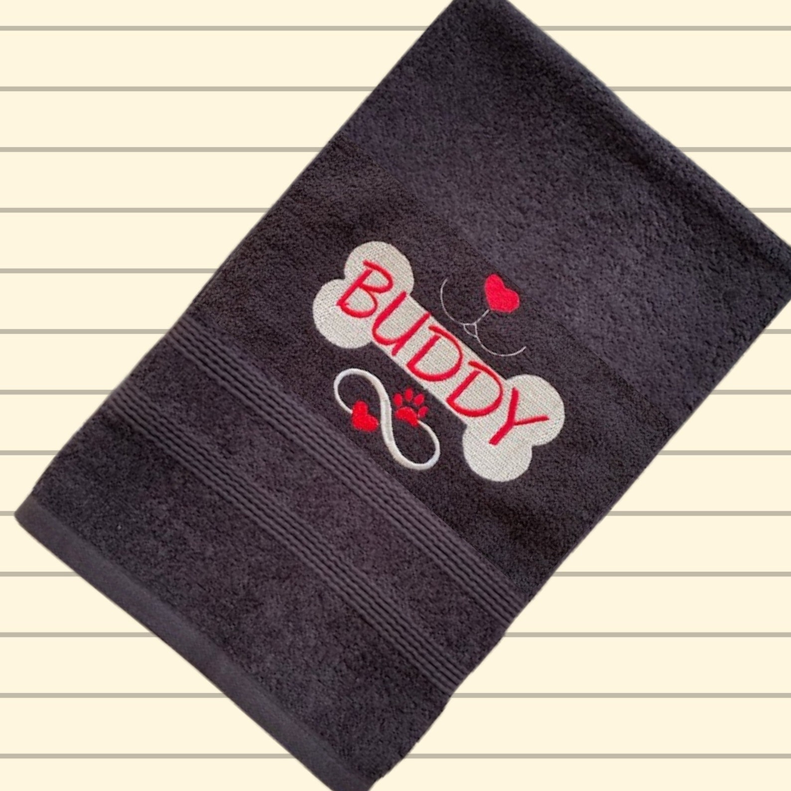 Personalised Dog Towel Embroidered Dog Gift Dog Bath Towel Etsy UK