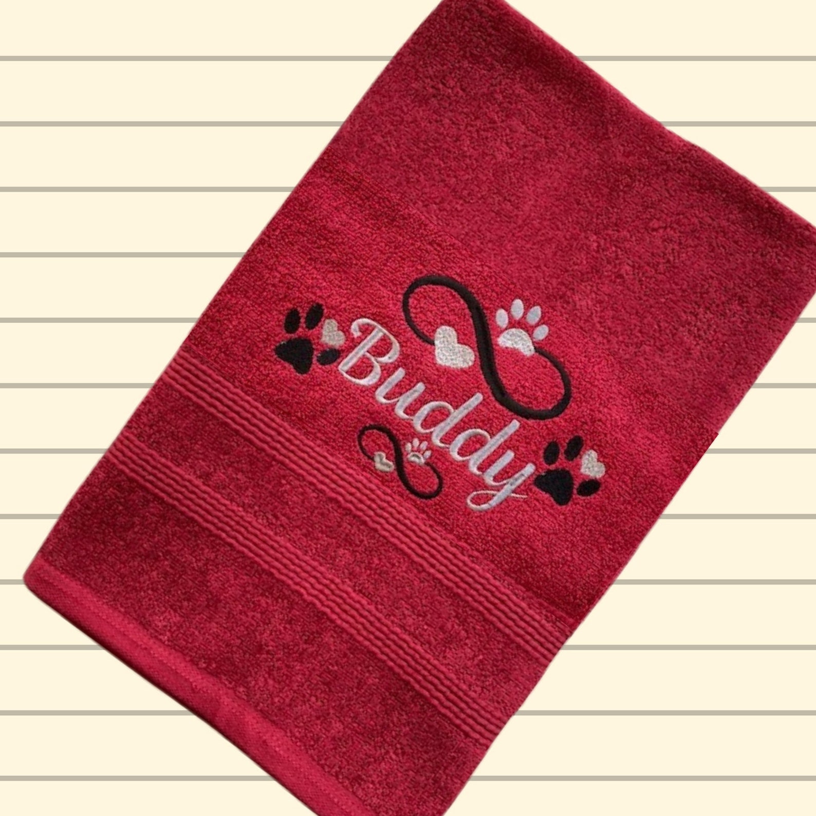 Personalised Dog Towel Embroidered Dog Gift Dog Bath Towel Etsy
