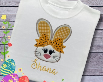 Personalised Embroidered Children's Easter Top, Bunny Design