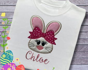 Personalised Embroidered Children's Easter Top, Bunny Design