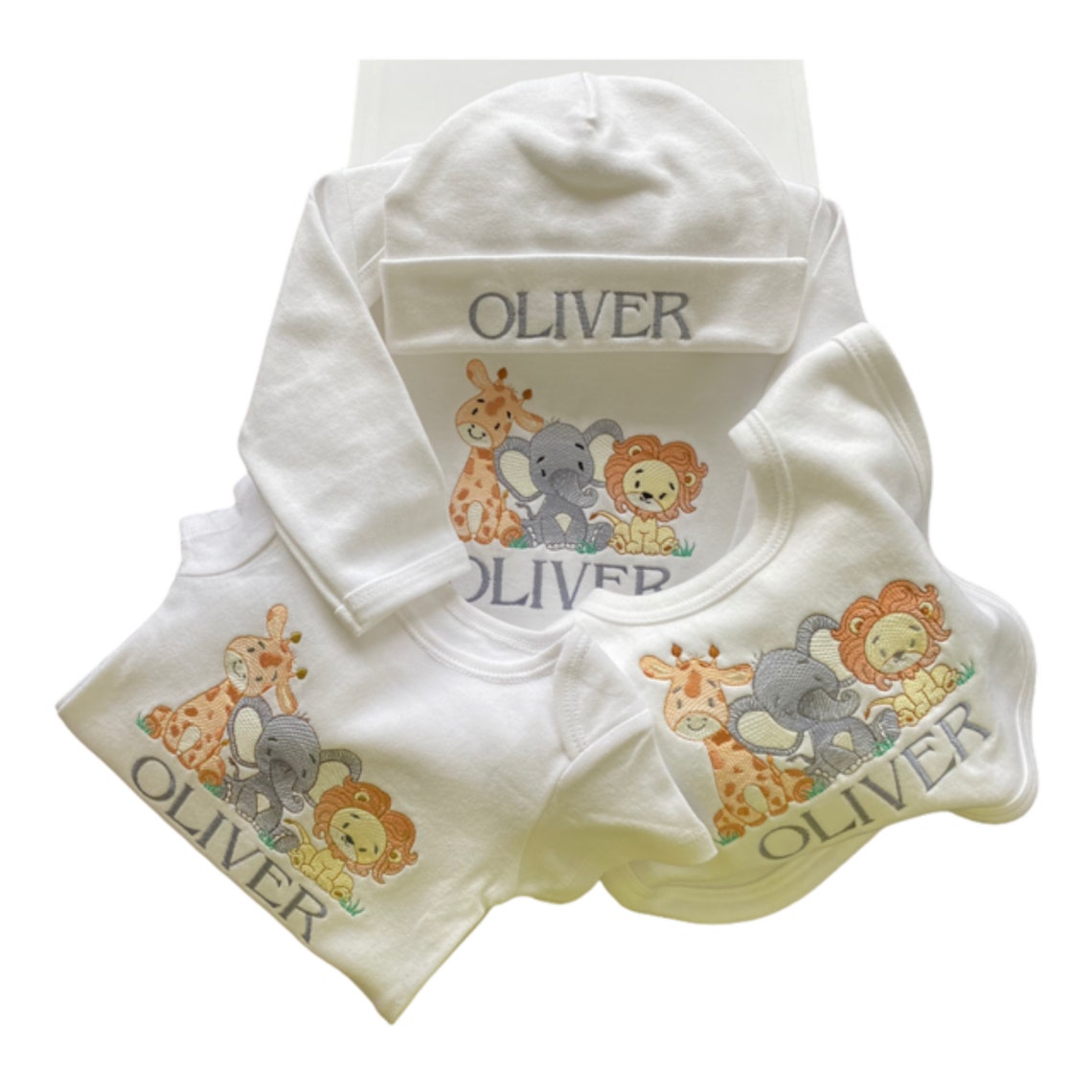 Baby Gift Set. Personalised Embroidered Baby Gift Bundle Etsy