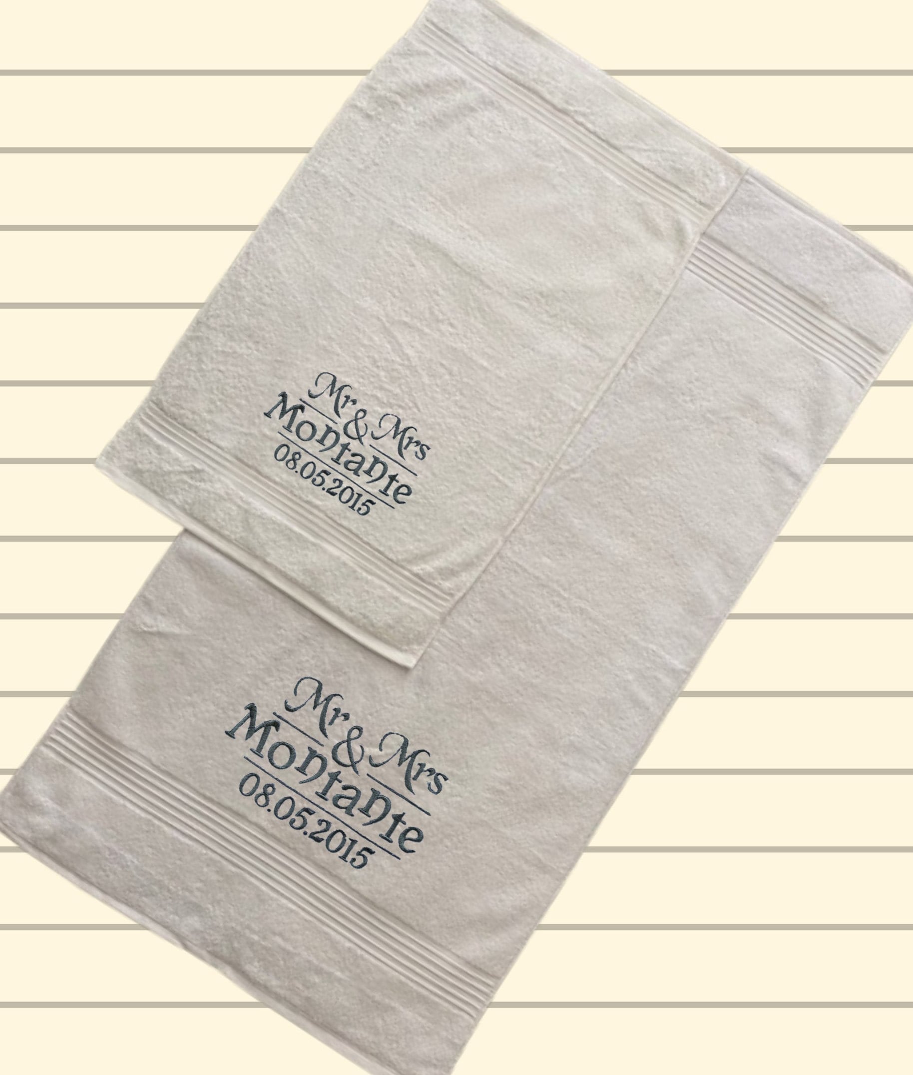 Personalised Mr & Mrs Towels Etsy UK