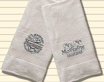 Personalised Mr & Mrs Towels
