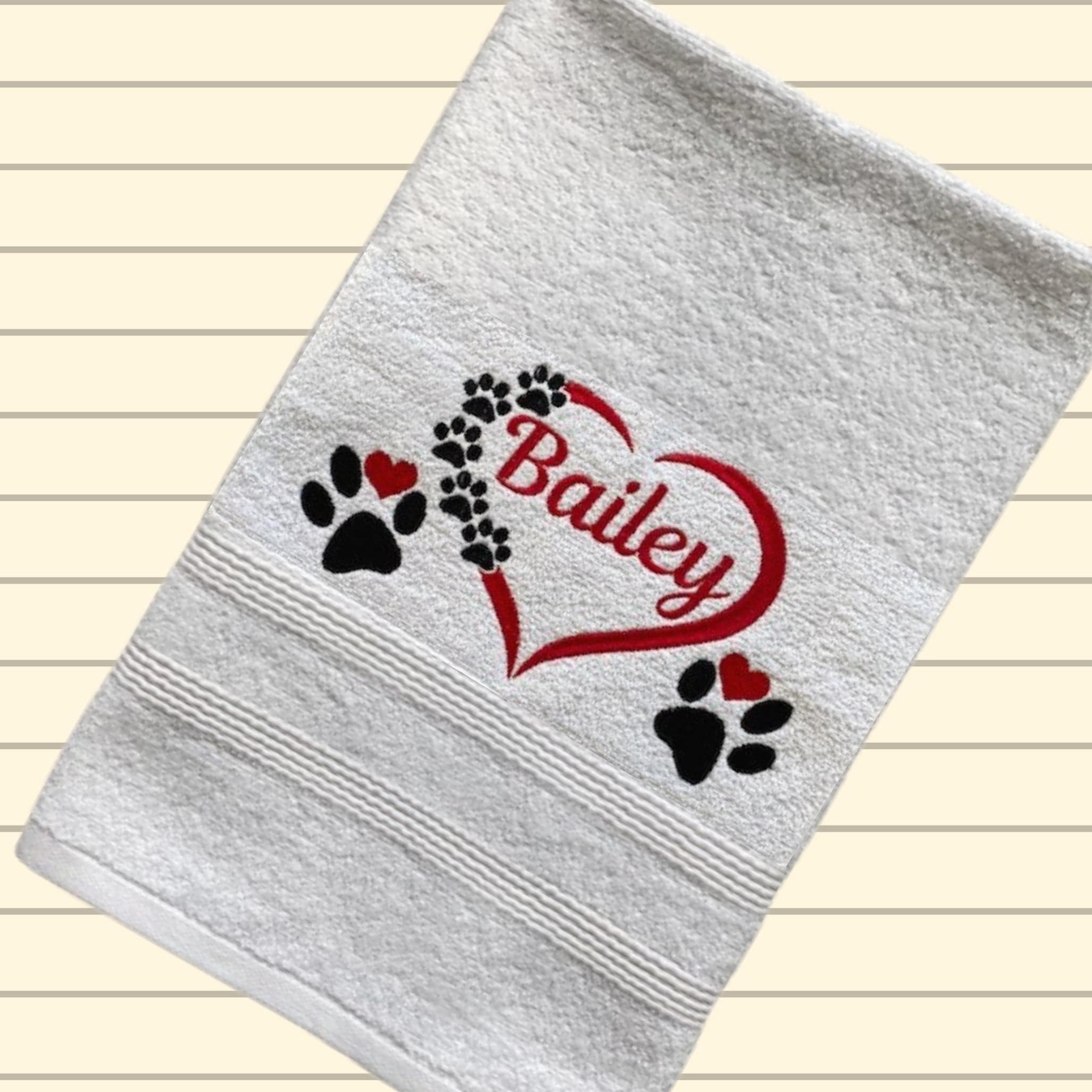 Personalised Dog Towel Embroidered Dog Gift Dog Bath Towel Etsy