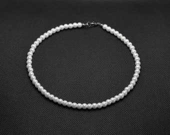 Pearl Choker, Pearl Necklace, Simple white pearl necklace, Pearl Choker Necklace, Trendy Pearl Choker