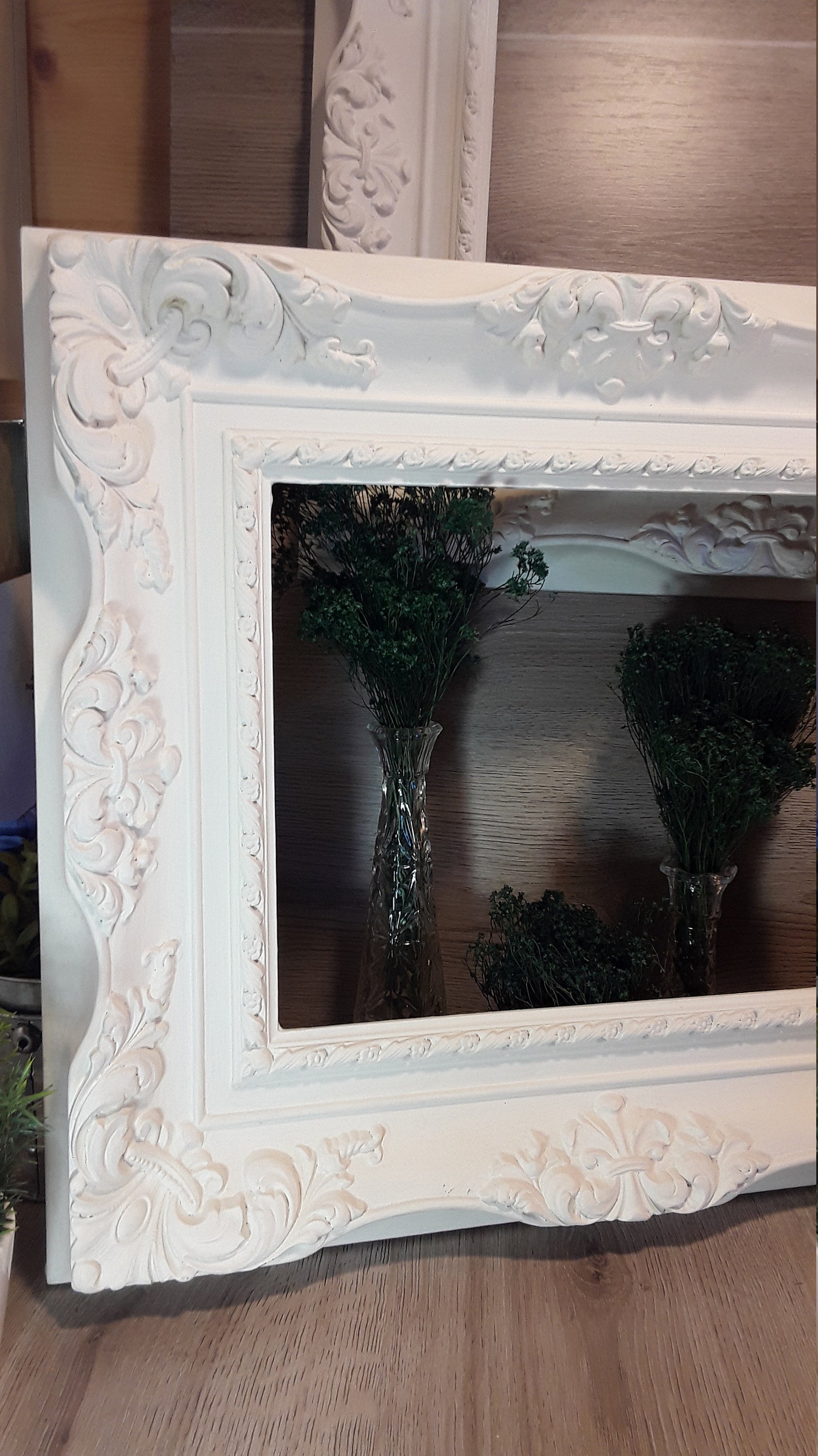 Antique Large Ornate White Frames Made from Moulded Resin Etsy