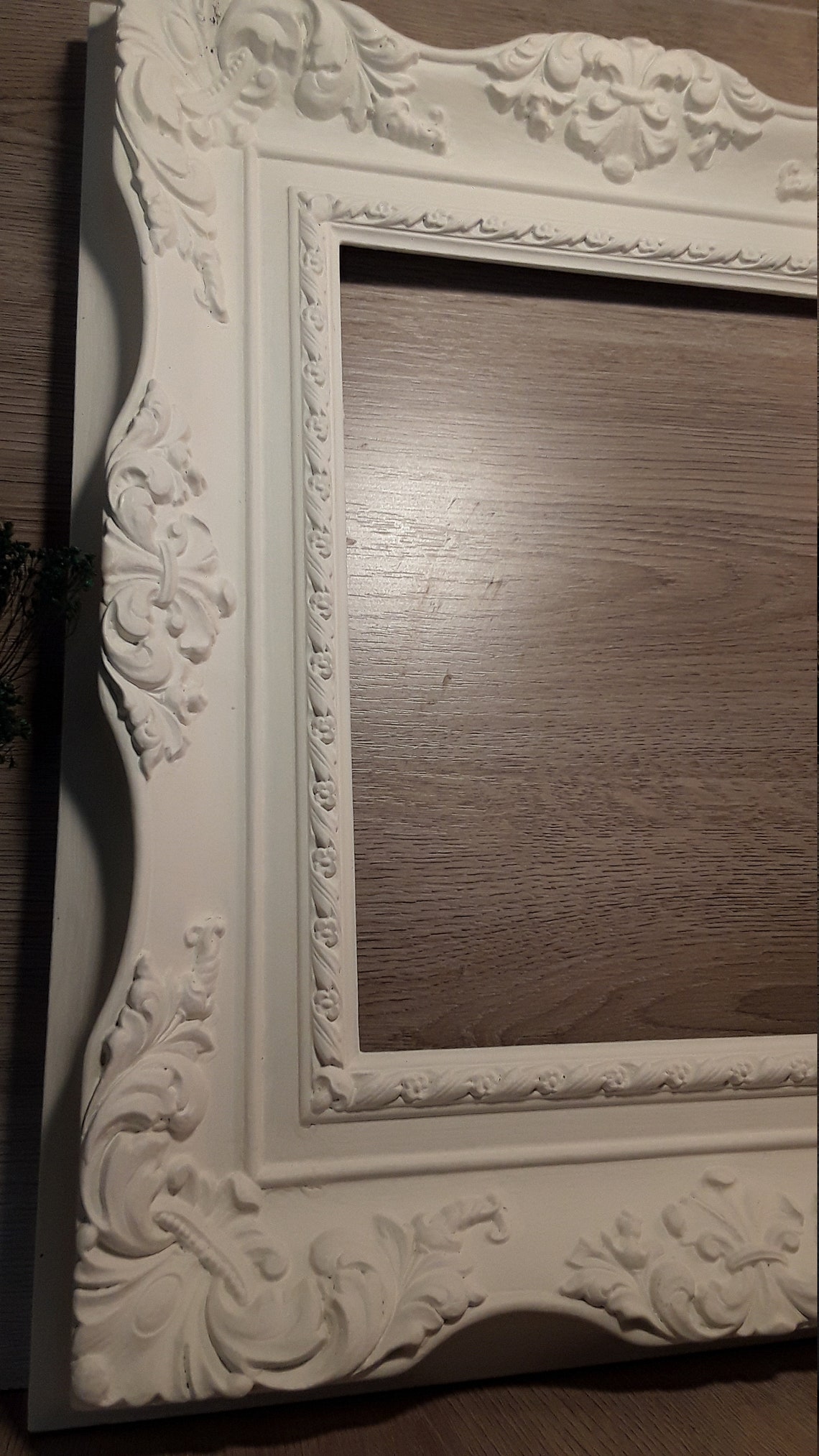 Antique Large Ornate White Frames Made from Moulded Resin Etsy