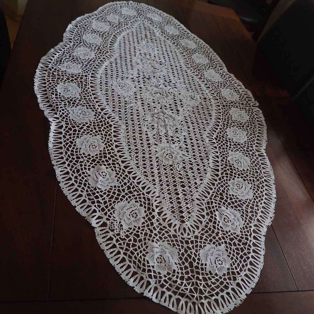 Vintage Rubberisedlace Doily/table Runner Etsy