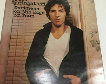 Bruce Springsteen darkness on edge Holy Grail CBS Mega Rare' LP India Indian G+