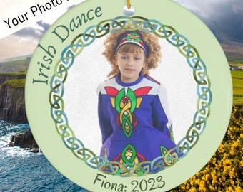 Irish Dance Photo Ornament, Personalized Irish Dancing Christmas Ornament, Irish Dance, Irish Dancer Photo Ornament, Irish Dance Mom Gift