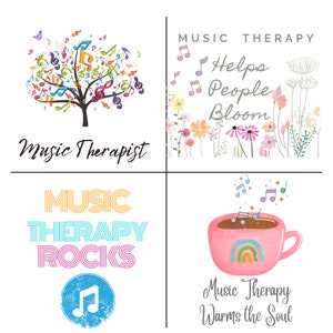 Music Therapy Sticker! Music Therapist Sticker, Music Therapy Gift, Intern Gift, Music Therapy Decal, Laptop Decal