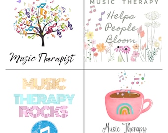 Music Therapy Sticker! Music Therapist Sticker, Music Therapy Gift, Intern Gift, Music Therapy Decal, Laptop Decal