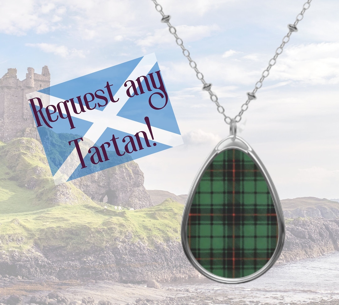 Scottish Tartan Montgomery Colin Modern Clan Circle Necklace Classic Style main image 1