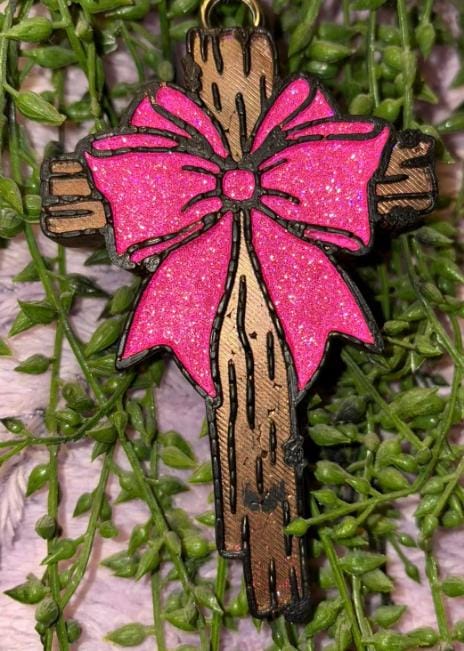 Cross with Bow Freshie Mold