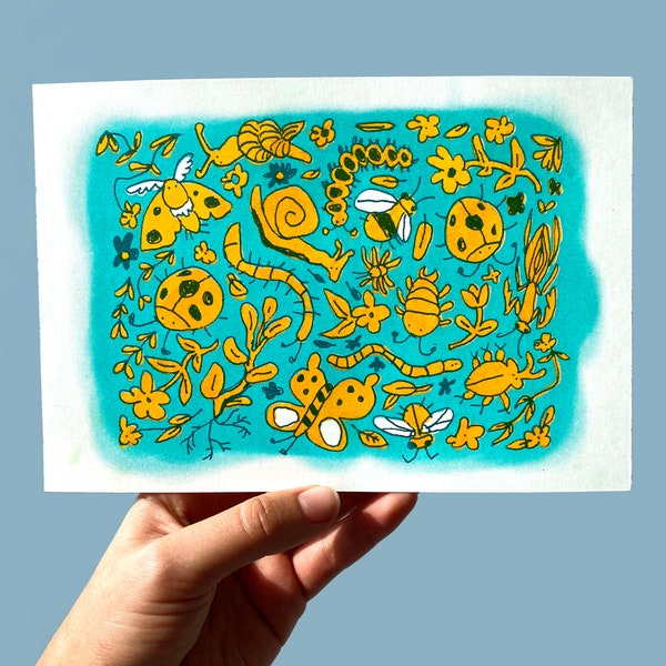 insects a5 riso print