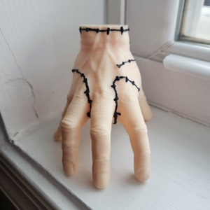 KatchOn, Wednesday Thing Hand Addams Family - Large, Wednesday Addams Thing  Hand | Wednesday Hand Prop for Addams Family Halloween Decorations | Thing