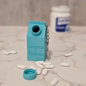 Lactose & Tolerant Keychain, Pill Despenser