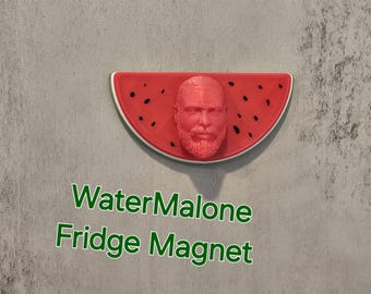 Post Malone,  WaterMalone Fridge Magnet - Pat's Prints Exclusive Item