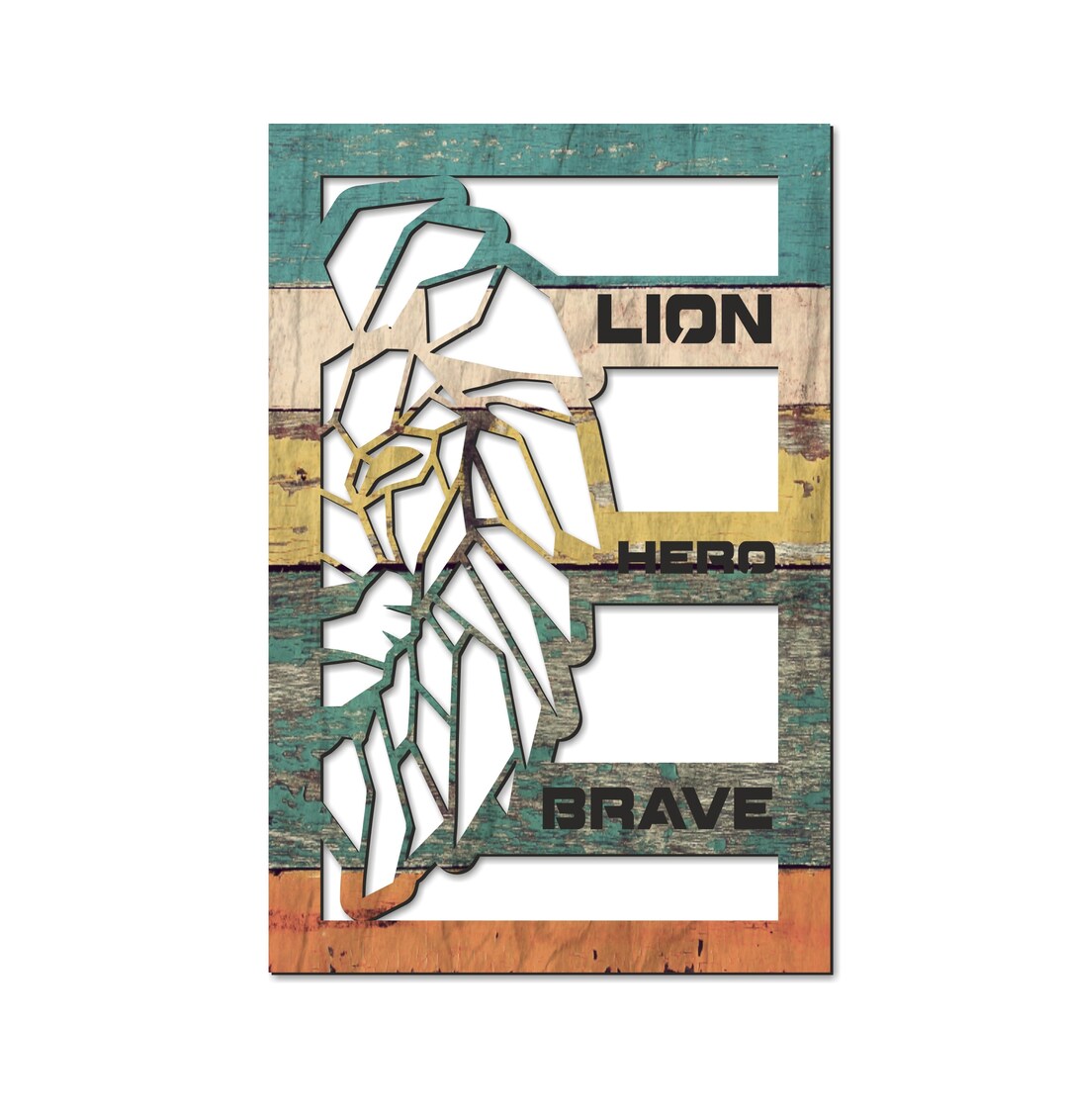 Lion Wood Wall Art Fish Table Wall Art Wall Decor M1 Etsy