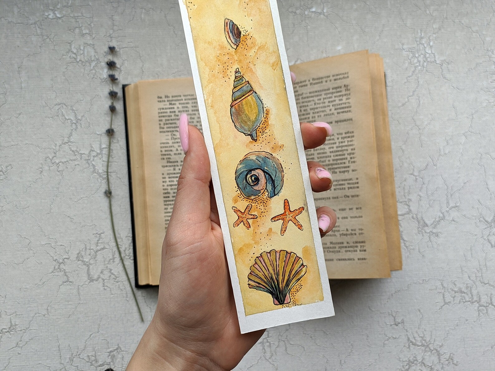Beach bookmark Watercolor bookmark nature Bookmark sea | Etsy