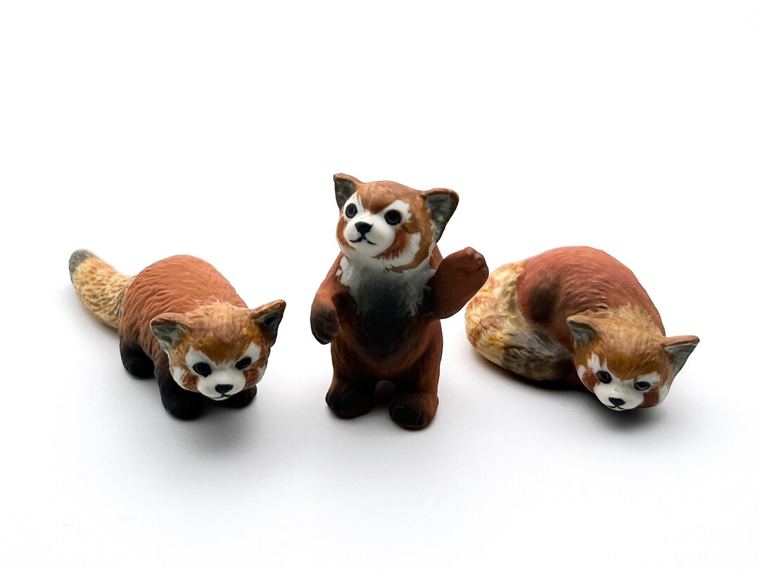 charming-red-panda-miniature-figurines-matte-porcelain-craft-no-gloss