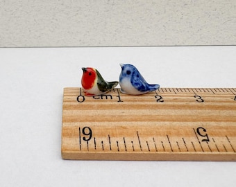 Hand-Painted Miniature Ceramic Bird Figurine — Choose Your Color