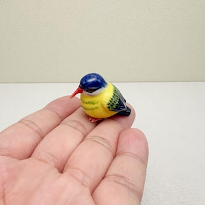 The Azure-Crowned Kingfisher: Hand-Painted Ceramic Bird Whistle