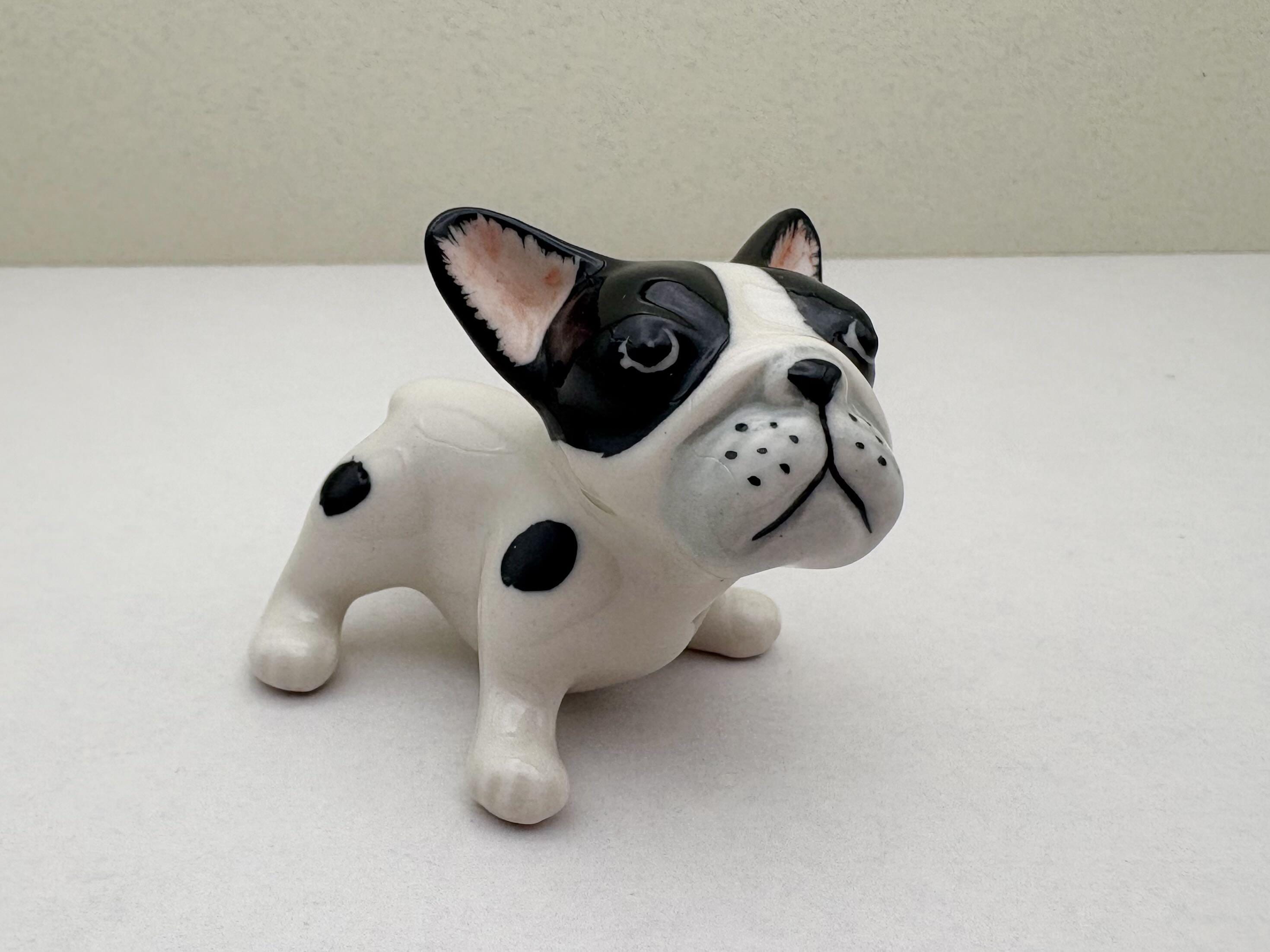 手作り陶器製フレンチブルドッグの置物：Frenchie Decor - Etsy 日本
