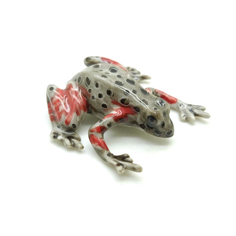 Frog Red Legged Kassina Ceramic Figurine Animal Miniature image 3