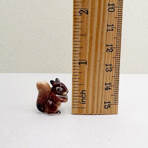 Hand-Painted Ceramic Squirrel Figurines: Woodland Decor Collectibles image 4