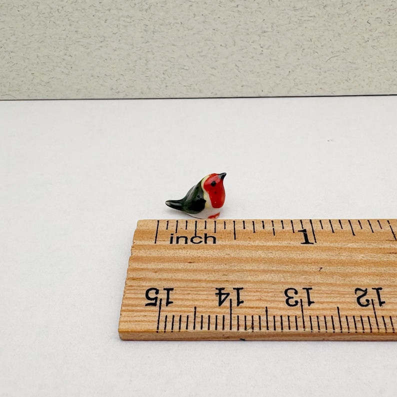 Hand-painted Miniature Ceramic Bird Figurines: Dollhouse Duo - Etsy