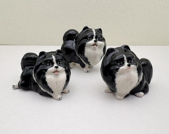 陶器製プードルの置物　シルバック シルバック ベージュ サッド サム 子犬 置物 犬 オーナメント - Etsy 日本