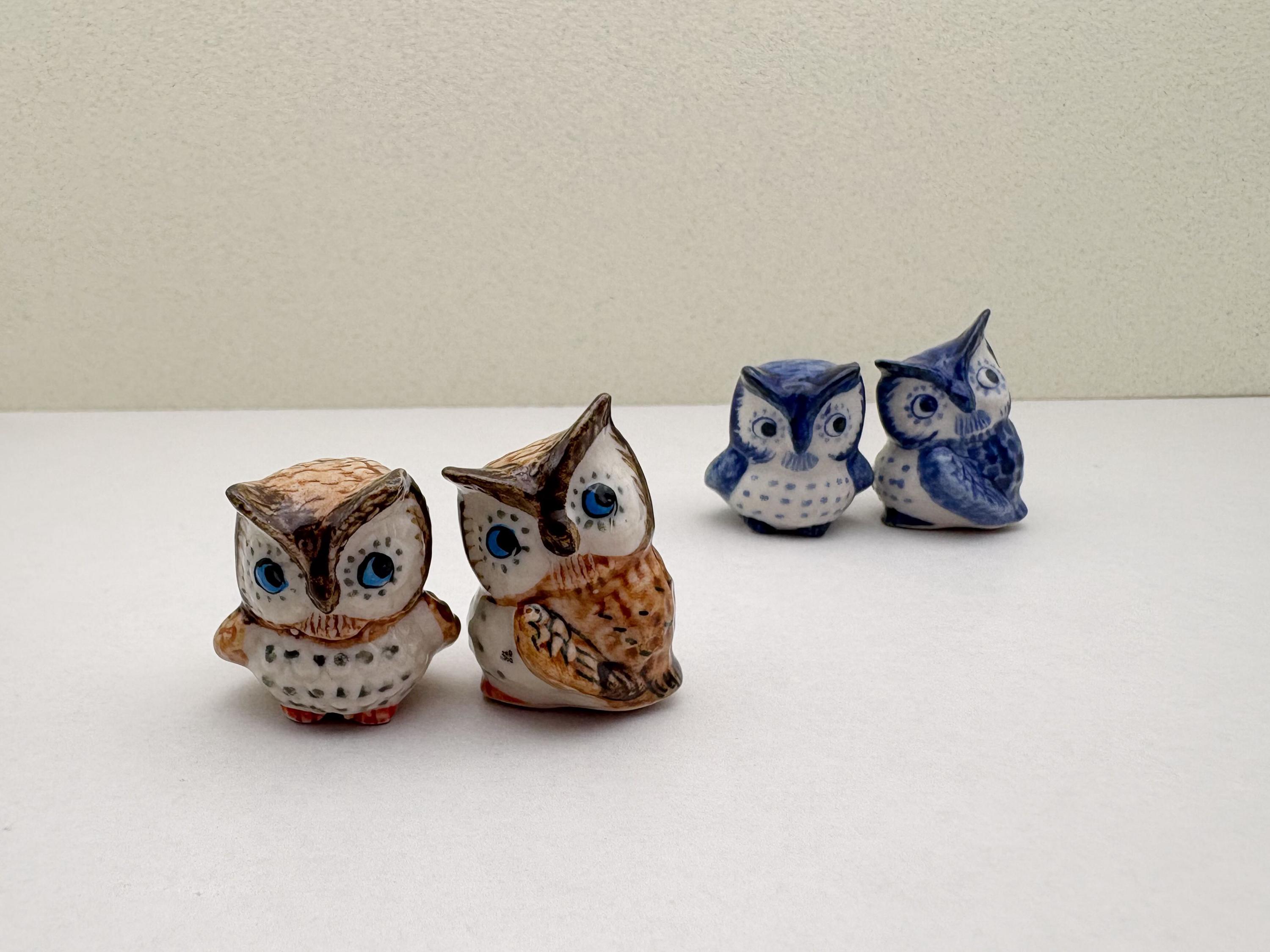陶器のフクロウの置物 - Etsy 日本