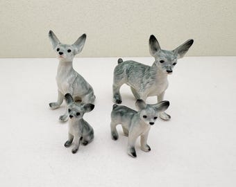 ミニチュア 陶器 犬 チワワ 赤ちゃん ペット 動物 小さな白い置物
