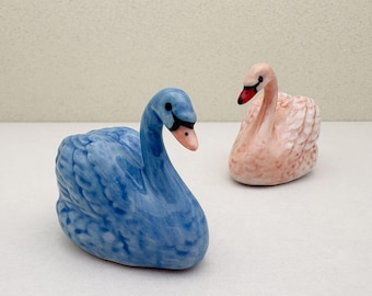 軽くて豪華なクリエイティブな陶器の白鳥の置物 - Etsy 日本