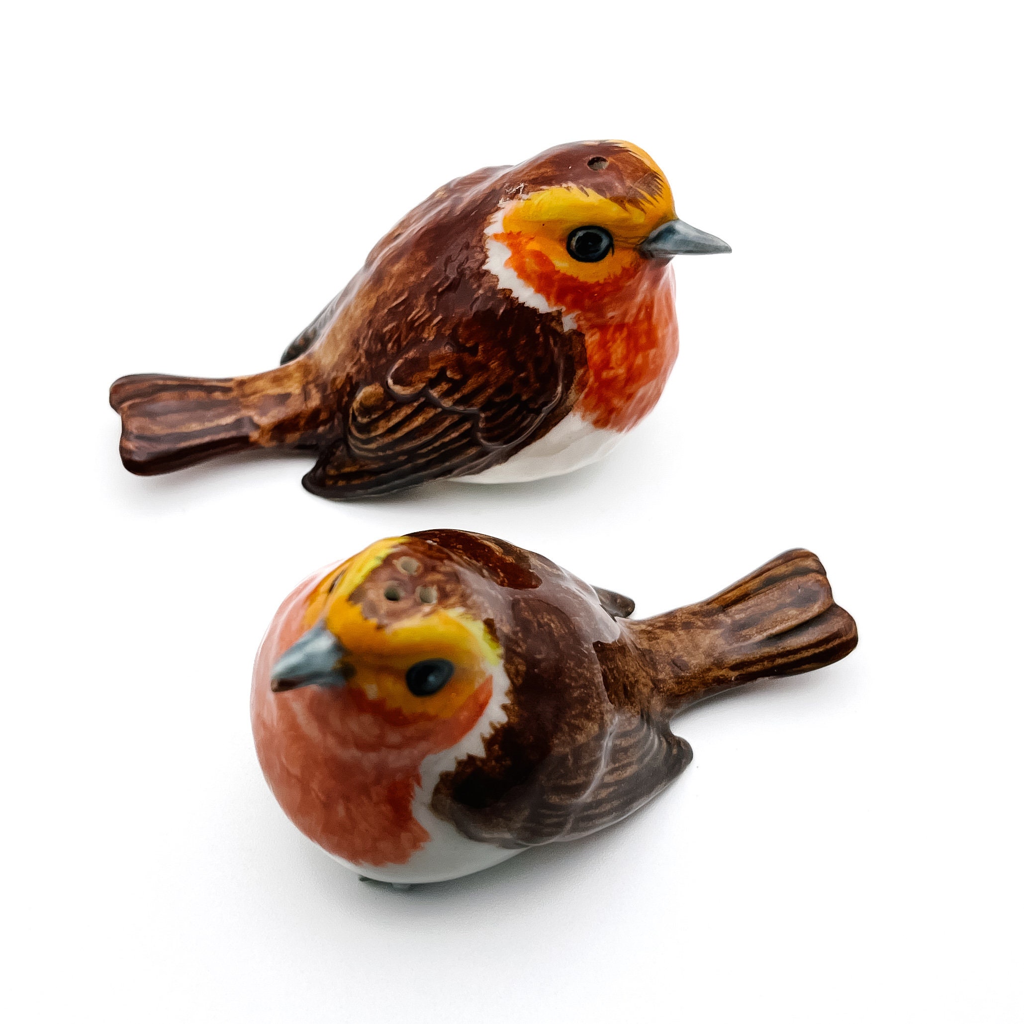 Whimsy Robin Whimsical Robin Bird Ceramic Salt & Pepper Shakers - Bird Lover Gift - Etsy